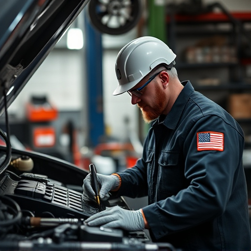 auto technician working