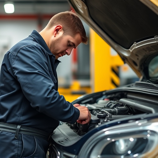 auto technician working