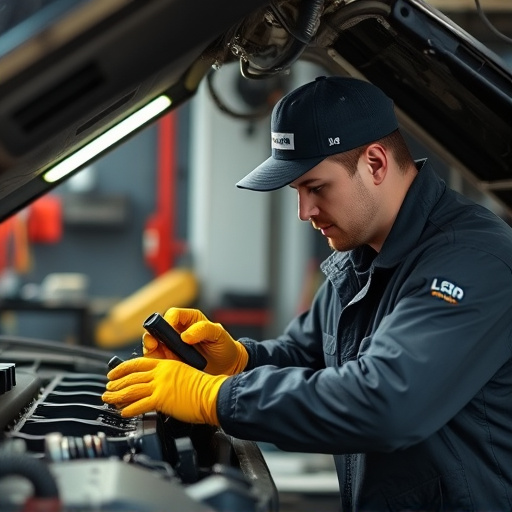 auto technician working