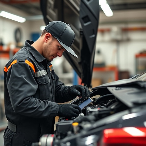 auto technician working