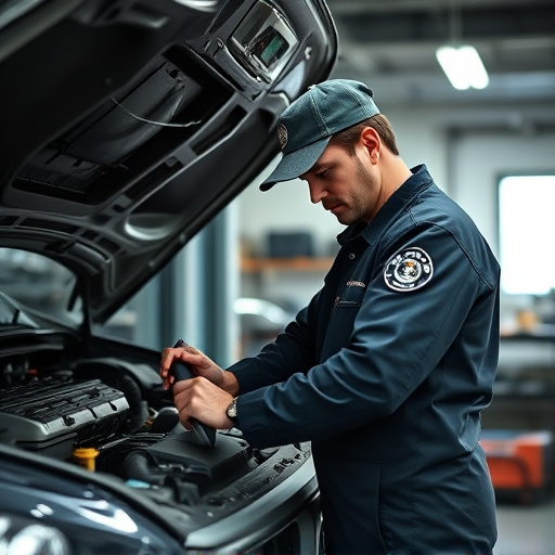 auto technician working
