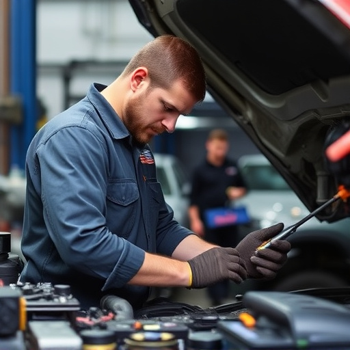 auto technician working