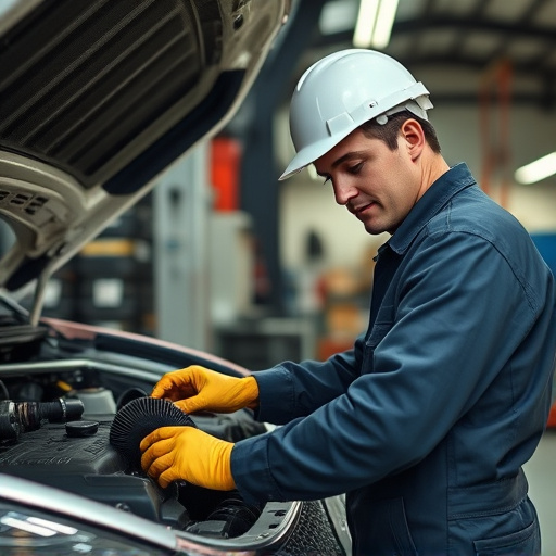 auto technician working