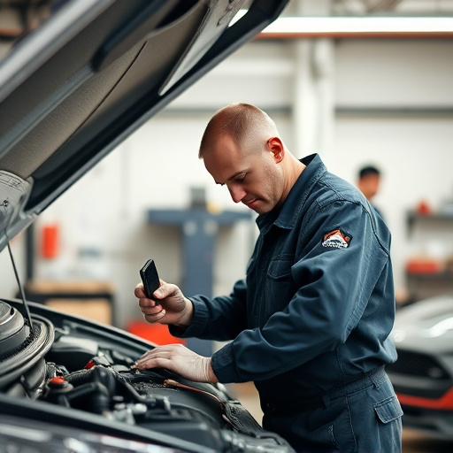 auto technician working