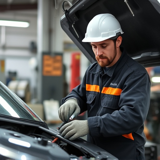 auto technician working