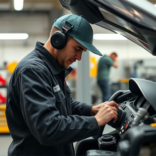 auto technician working