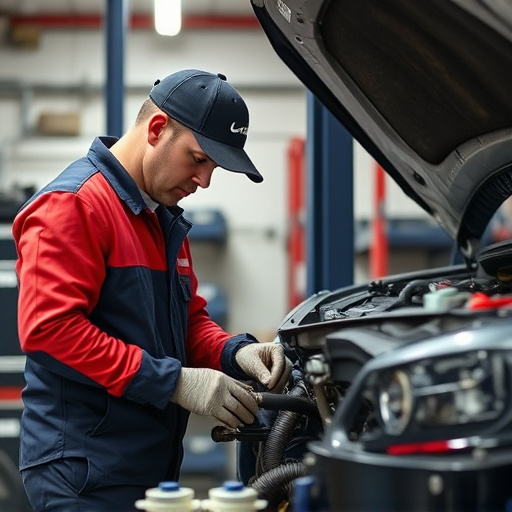 auto technician working