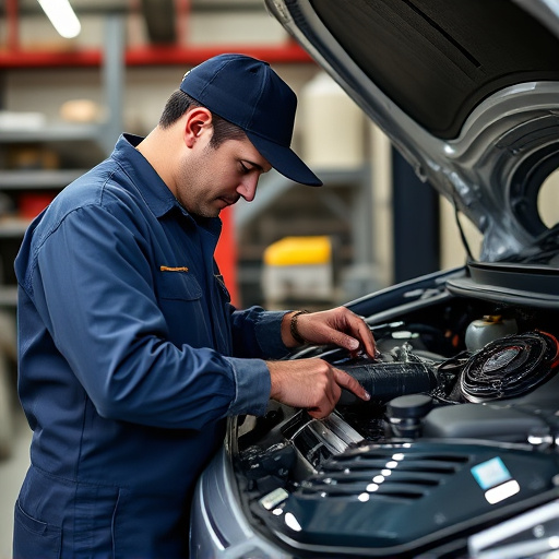 auto technician working
