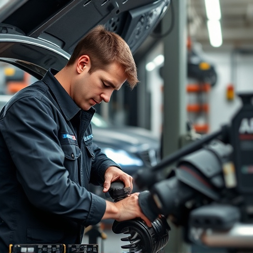 auto technician working