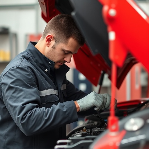 auto technician working