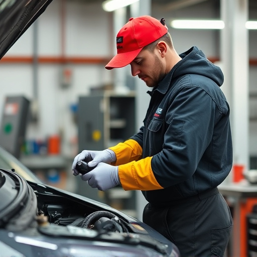 auto technician working