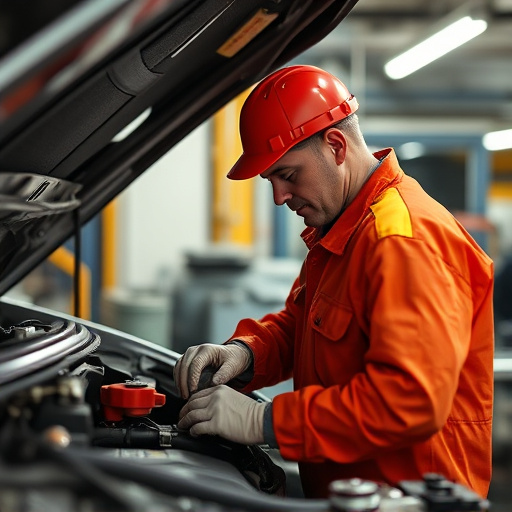 auto technician working