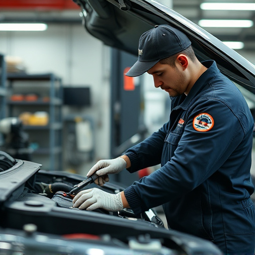 auto technician working
