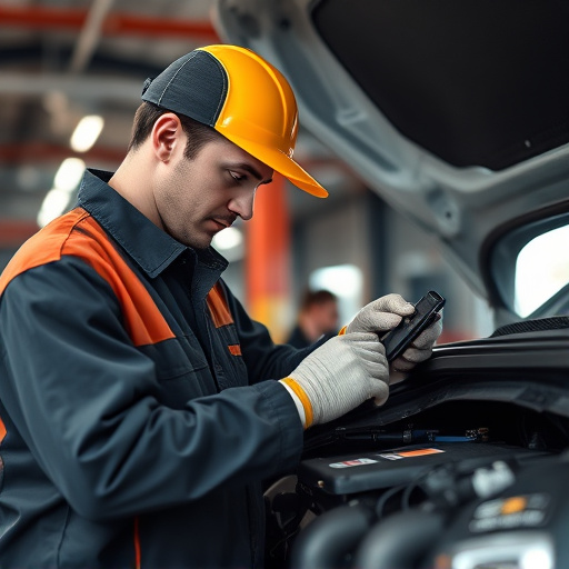 auto technician working