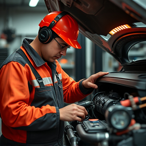 auto technician working