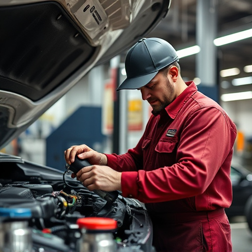 auto technician working