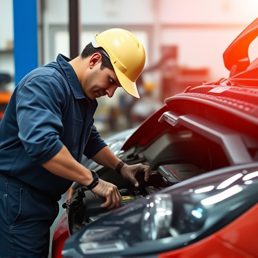 auto technician working