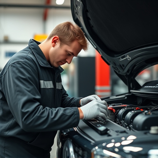 auto technician working