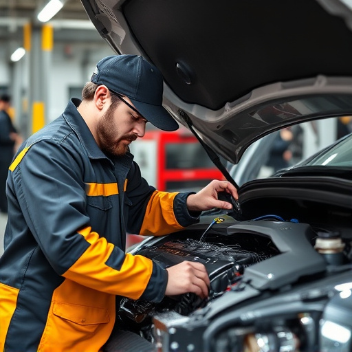 auto technician working