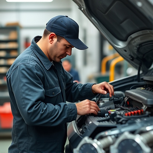 auto technician working