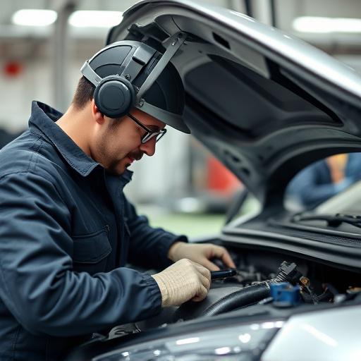 auto technician working