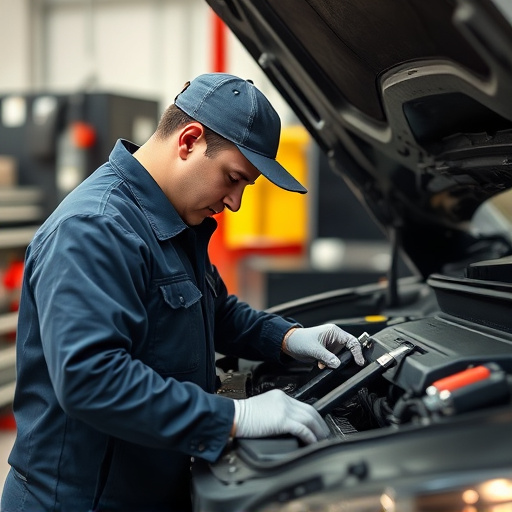 auto technician working