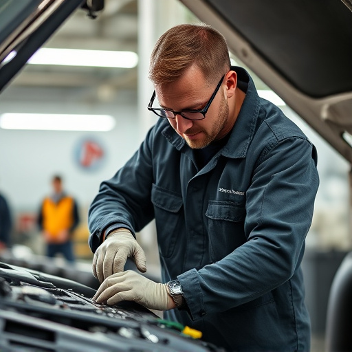 auto technician working