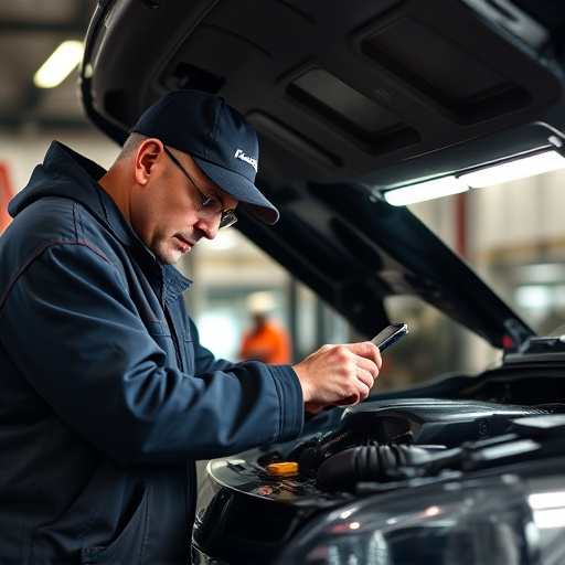 auto technician working