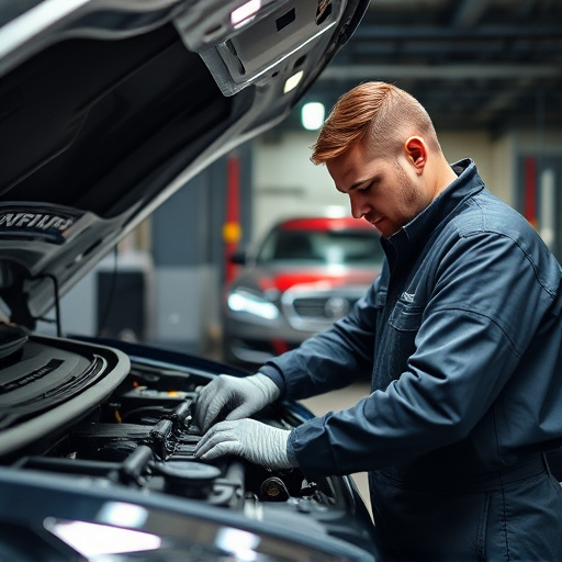 auto technician working