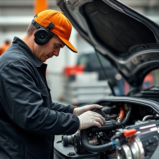 auto technician working