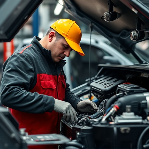 auto technician working
