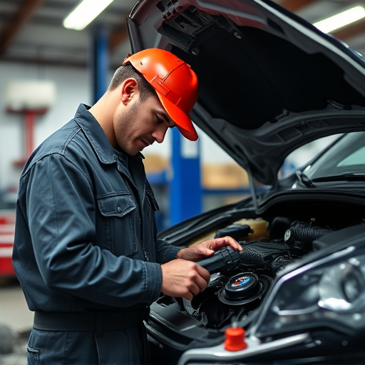 auto technician working
