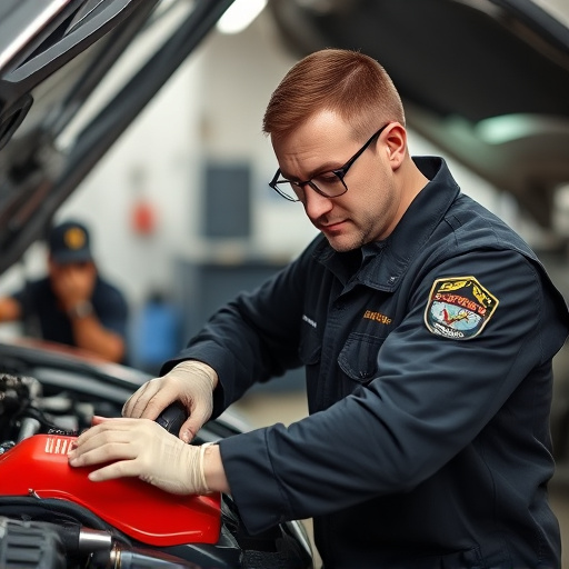 auto technician working