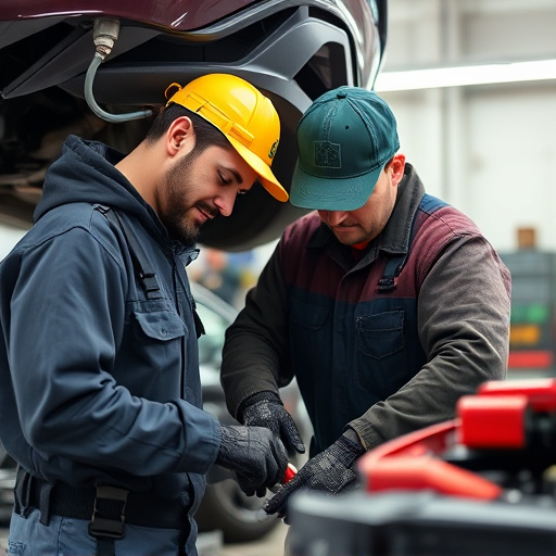 auto technician working