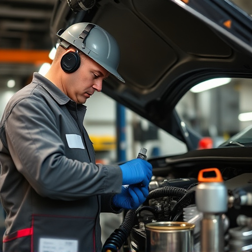 auto technician working