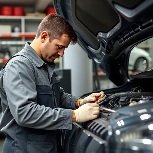 auto technician working