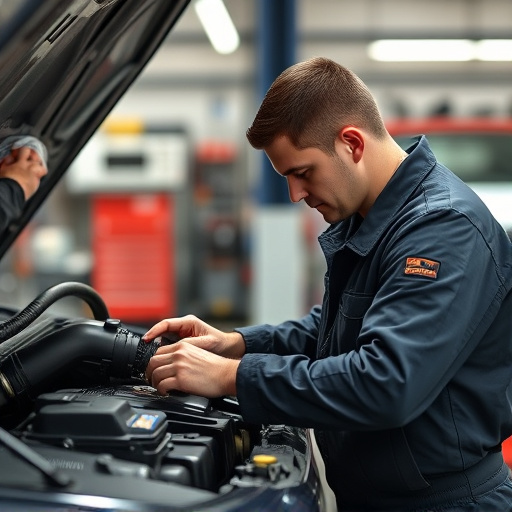auto technician working