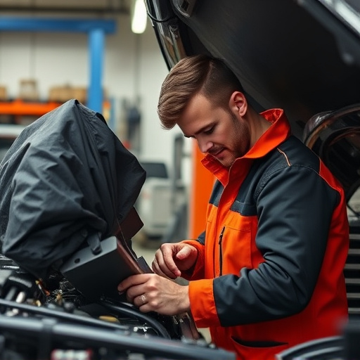 auto technician working