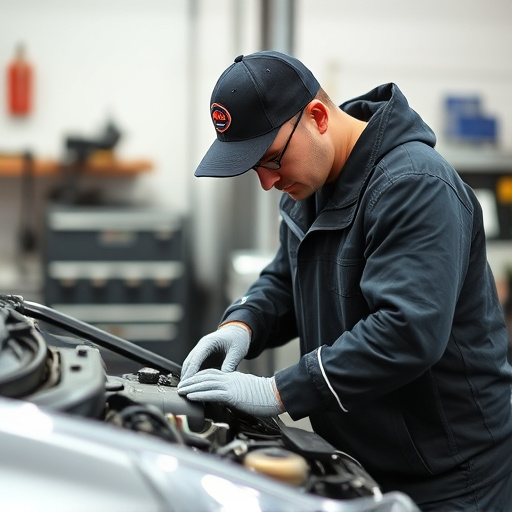 auto technician working