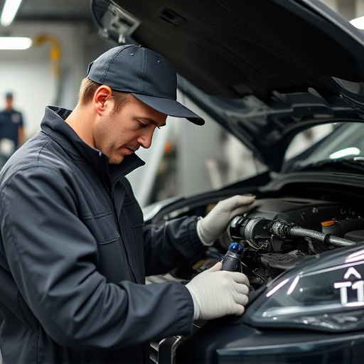 auto technician working