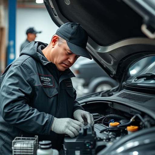 auto technician working