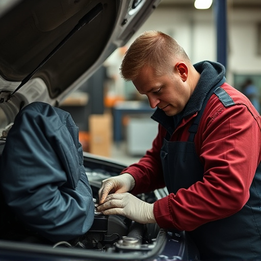 auto technician working