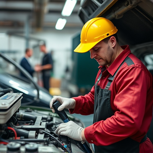 auto technician working