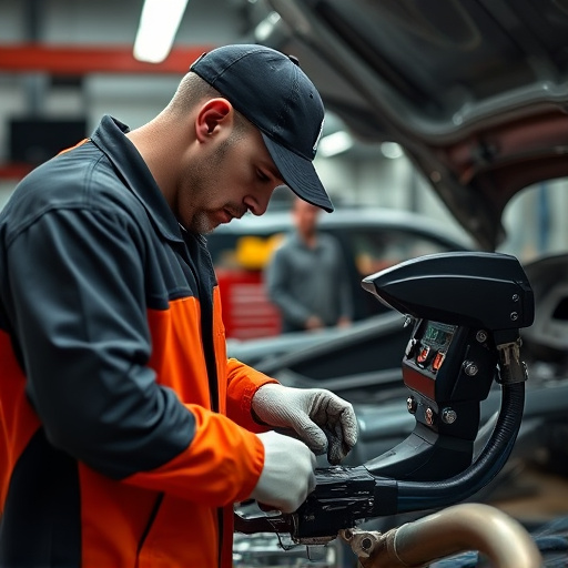 auto technician working