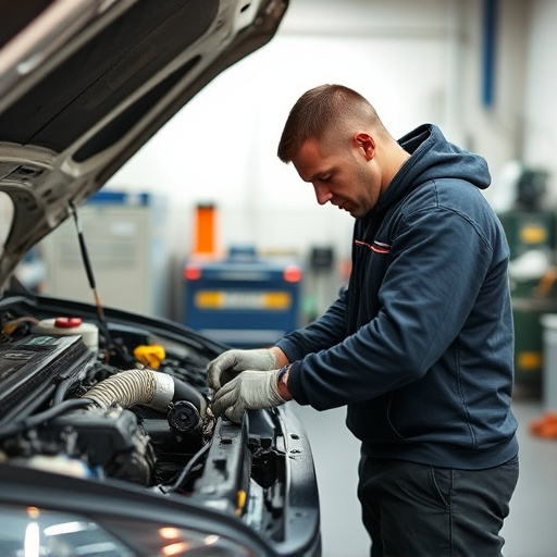 auto technician working
