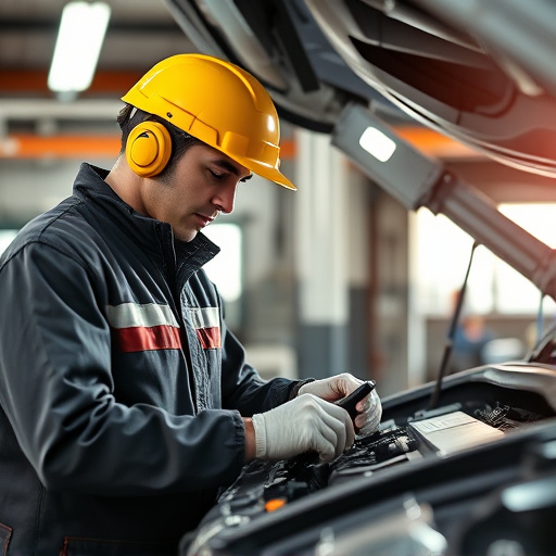 auto technician working