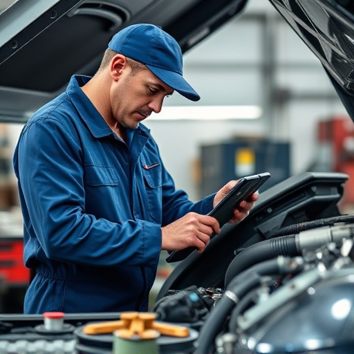 auto technician working