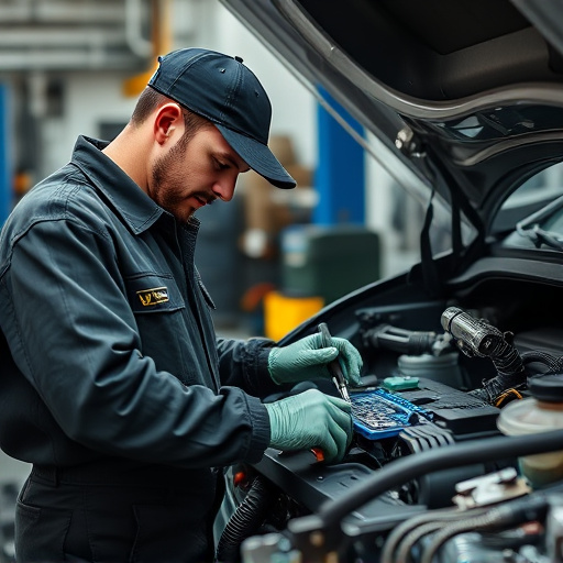 auto technician working