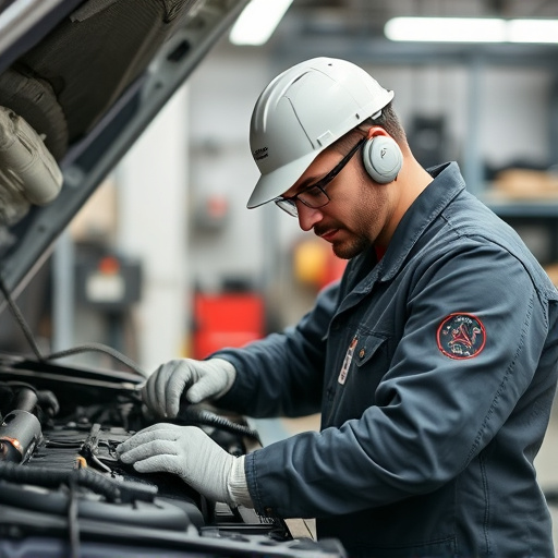 auto technician working