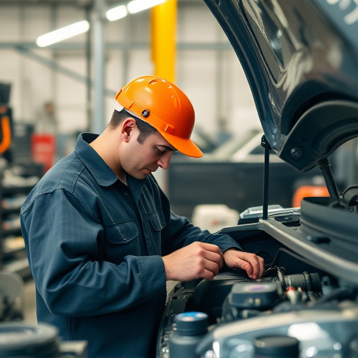 auto technician working